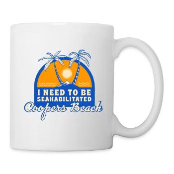 I Need To Be Seahabilitated Coopers Beach Summer - Tasse - Weiß - Rechts