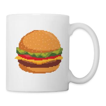 Retro Pixel Burger - Mug - white - Right