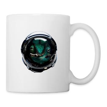 Astronaut Chamäleon Reptilienhalter Weltraum - Tasse - Weiß - Rechts