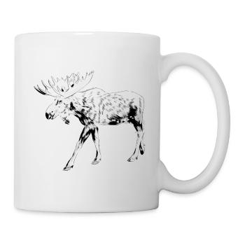 Moose sketch - Mug - white - Right