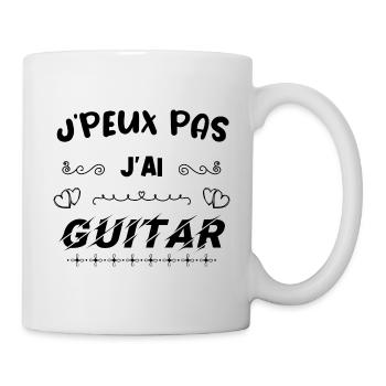 J peux pas j ai guitare - Mug blanc - blanc - Droite