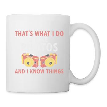 Je prends des photos et je sais des choses Cool Vintage Tea - Mug blanc - blanc - Droite