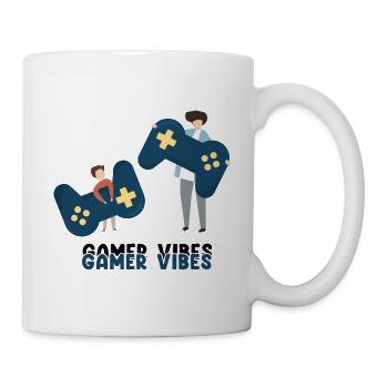 GAMER VIBES Cool Cute Gamer Siblings T-Shirt - Mug - white - Right