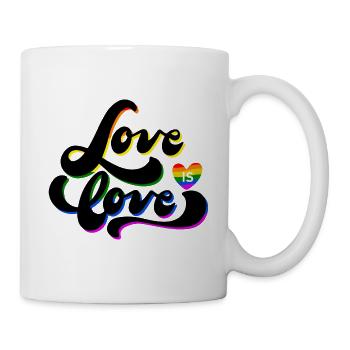 LGBT Rainbow Gay Pride Homo Lesbian Gay - Mug - white - Right