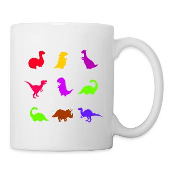 DINO Back to School Books T-Shirt GIFT - Mug - white - Right