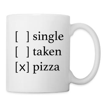 Single - Taken - Pizza - Mug blanc - blanc - Droite