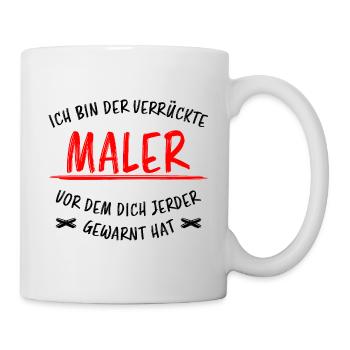 Maler Lustiger Spruch Meister Lackierer Geschenk - Tasse - Weiß - Rechts