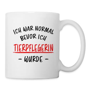 Tierpflegerin Lustiger Spruch Beruf Tiere Geschenk - Tasse - Weiß - Rechts