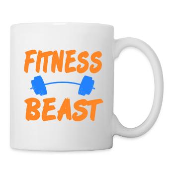 Fitness Beast Awesome Retro Fitness Trainer - Mug - white - Right