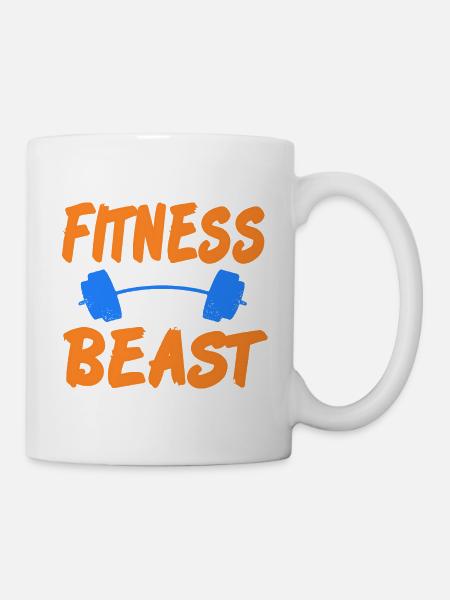 Fitness Beast Awesome Retro Fitness Trainer - Tasse - Weiß