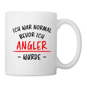 Angler Fisch Hobby Angeln Fische Fun Meer Geschenk - Tasse - Weiß - Rechts