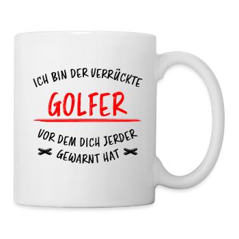 Golfer Hobby Golf Lustiger Spruch Spieler Geschenk - Tasse - Weiß - Rechts