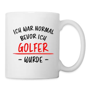 Golfer Hobby Golf Lustiger Spruch Spieler Geschenk - Tasse - Weiß - Rechts