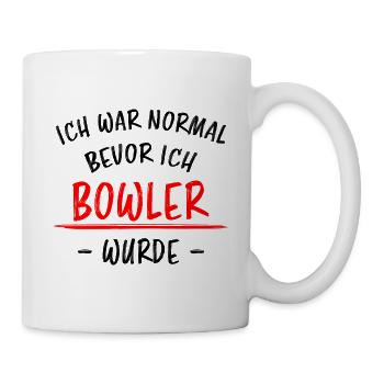 Bowling Lustiger Spruch Bowler Sprüche Geschenk - Tasse - Weiß - Rechts