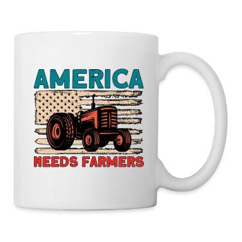 Bauernhof Traktor Landwirtschaft Geschenk - Tasse - Weiß - Rechts