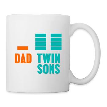 Drôle d’énergie d’un père et de jumeaux Fils Génial Présent - Mug blanc - blanc - Droite