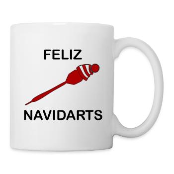 Feliz Navidart’s Darts Pun Idée de Noël - Mug blanc - blanc - Droite