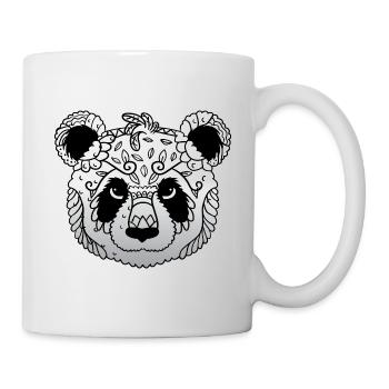 Mandala Panda Painter Gift - Mug - white - Right