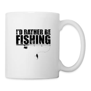 Je préfère être un t-shirt de pêche drôle de cadeau pour - Mug blanc - blanc - Droite