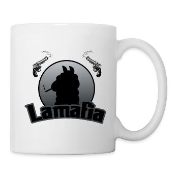 Lamafia (Lama-fia/La Mafia) - Mug blanc - blanc - Droite
