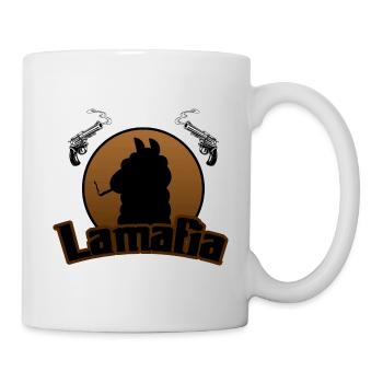 Lamafia (Lama-fia/La Mafia) - Mug blanc - blanc - Droite