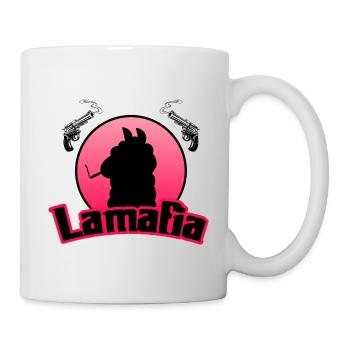 Lamafia (Lama-fia/La Mafia) - Mug blanc - blanc - Droite