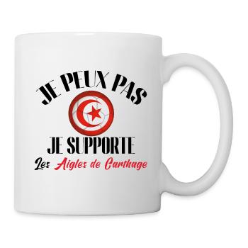 je supporte les aigles de Carthage, tunisie - Mug blanc - blanc - Droite
