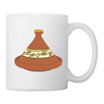 Tajine dessiné à la main - tajine - Mug blanc - blanc - Droite