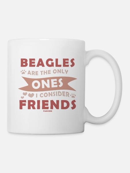 Beagle britischer Jagdhund - Tasse - Weiß