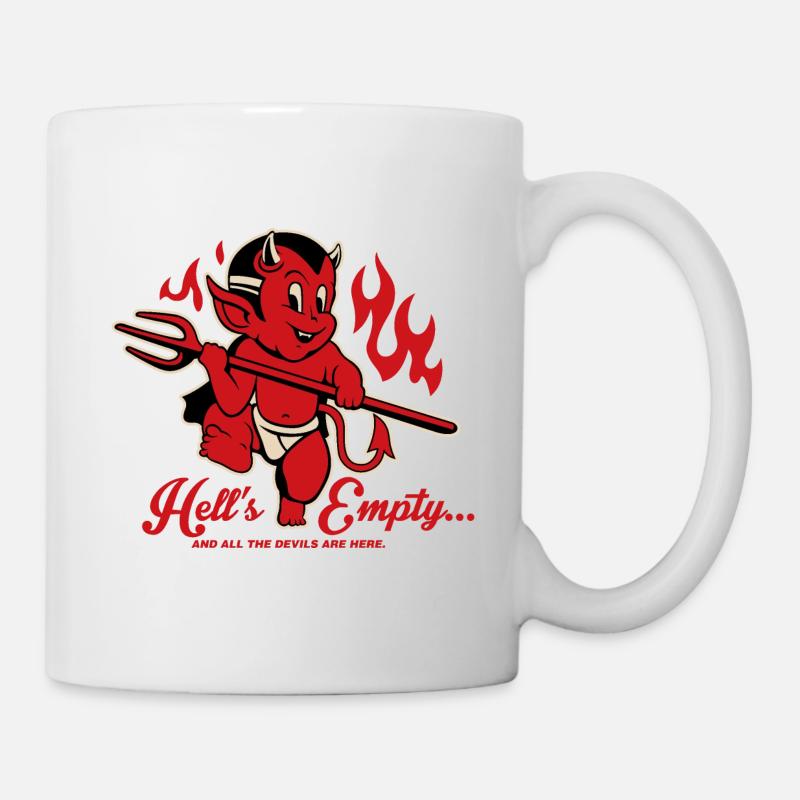 Teufel und humor - Tasse - Weiß