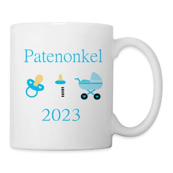 Patenonkel 2023 Geburt Junge Taufe - Tasse - Weiß - Rechts