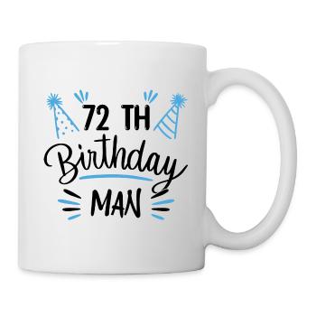 72 ans - cadeau d'anniversaire 72 ans - Mug blanc - blanc - Droite
