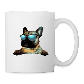 Frenchie, Bully, Français Bulldog, chien mignon - Mug blanc - blanc - Droite