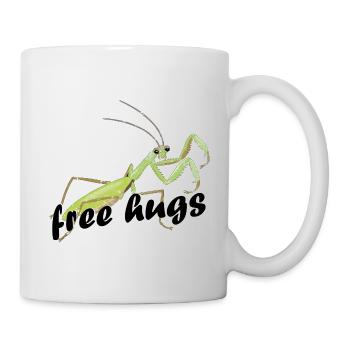 câlins gratuits - Mante religieuse - Mug blanc - blanc - Droite