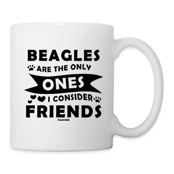Beagle britischer Laufhund Jagdhund Welpe - Tasse - Weiß - Rechts