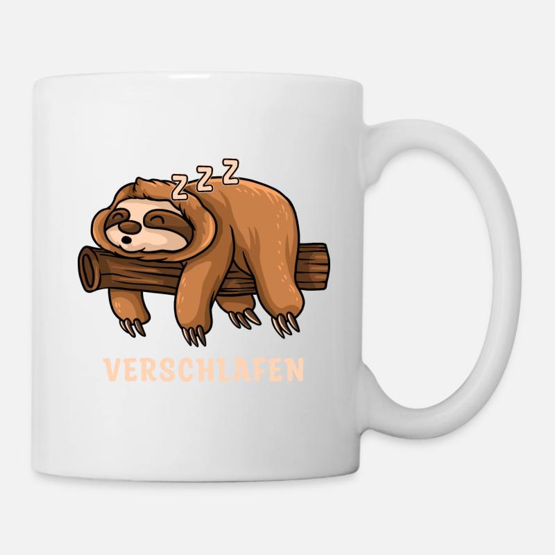 Verschlafen Faultier - Tasse - Weiß