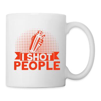 Service Mixologe Kellner Geschenk - Tasse - Weiß - Rechts