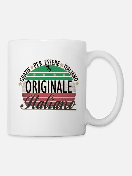 Italiener, echter Italiener, Original - Tasse - Weiß