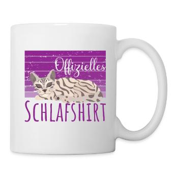 Katze Offizielles Schlafshirt Perserkatze - Tasse - Weiß - Rechts