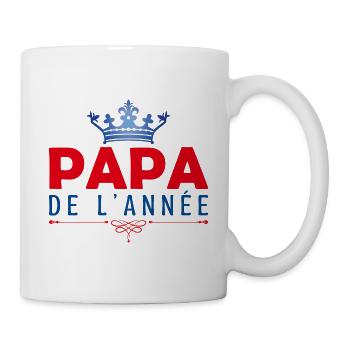 cadeau pour papa Fête des pères, Papa de l’année - Mug blanc - blanc - Droite