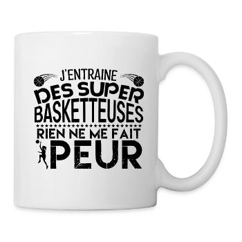 coach Basketball Cadeau coach Basketball entraine - Mug blanc - blanc - Droite
