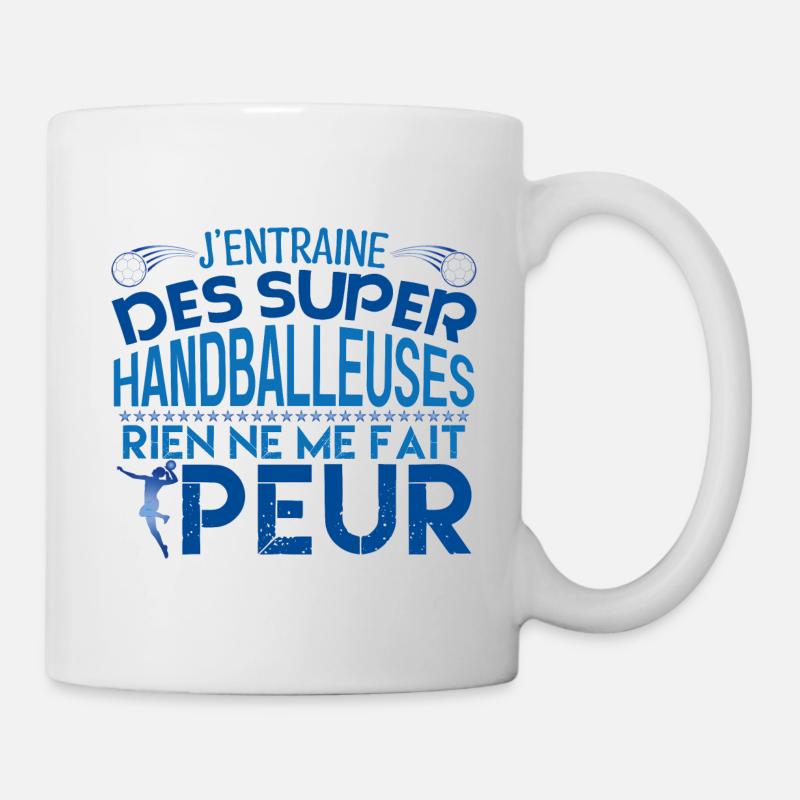 coach handball Cadeau pour le coach Handball !! - Mug blanc - blanc