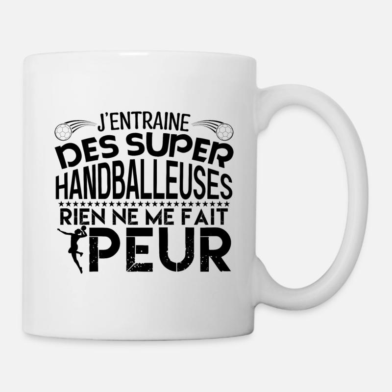 coach handball Cadeau pour le coach Handball !! - Mug blanc - blanc