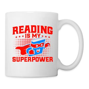 La lecture est mon superpouvoir Lire le livre cadeau - Mug blanc - blanc - Droite