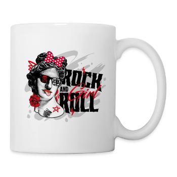 Rock'n'Roll-Mädchen - Tasse - Weiß - Rechts