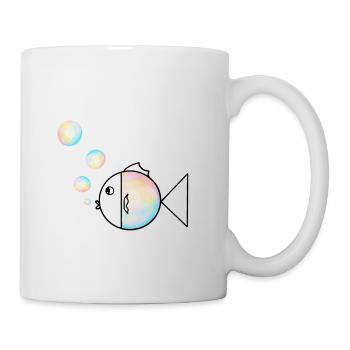 poisson bulle - Mug blanc - blanc - Droite