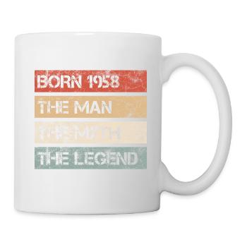 Légende du mythe de l’homme 1958 Cadeau du 65e anniversaire - Mug blanc - blanc - Droite