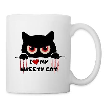 J’AIME MON CHAT CHÉRI - Mug blanc - blanc - Droite