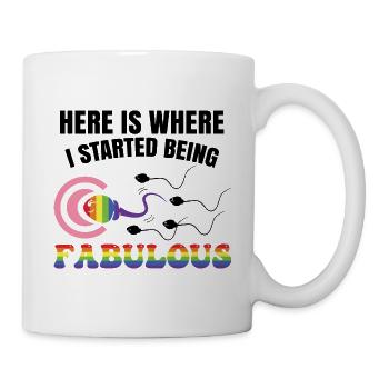Lustige LGBT Gay Pride - Tasse - Weiß - Rechts
