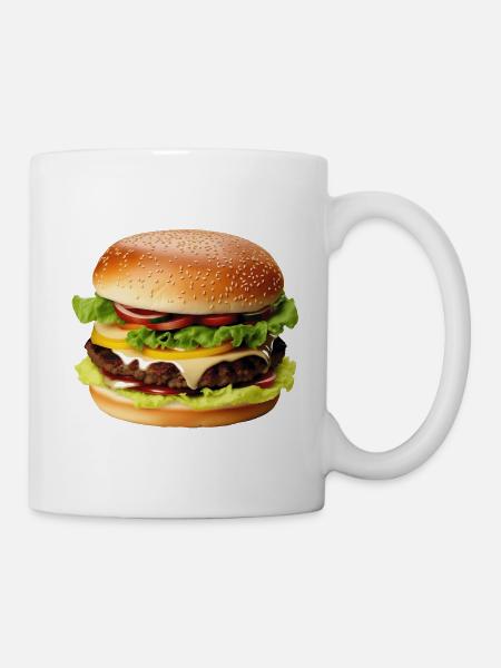 Hamburgers, la restauration rapide a toujours bon goût - Mug blanc - blanc